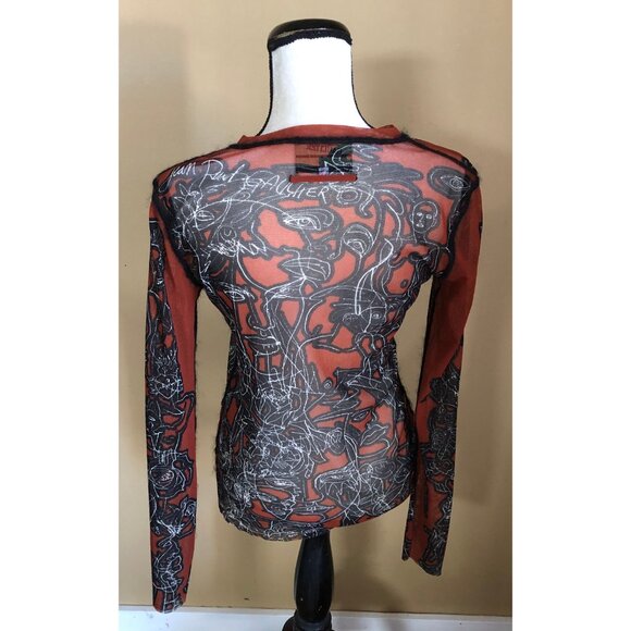 Jean-Paul Gaultier JPG Maille Femme vintage 1990s mesh cardigan tank set - Picture 9 of 14